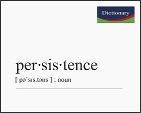 Dictionary explanation of the word "persistence"