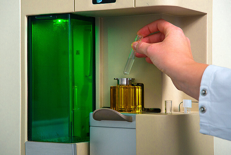 Sample is placed in a bioanalyser